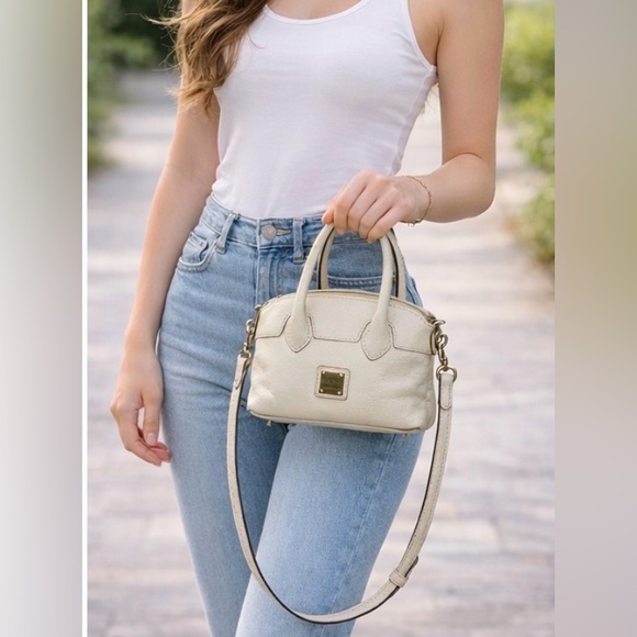 Dooney & Bourke Vintage 1975
Saffiano Satchel Crossbody Handbag -Cream - Picture 3 of 12